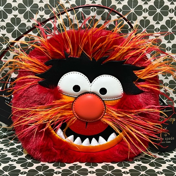 ♠️kate spade Disney X KS New York Muppets Animal Crossbody, Red Multi NWT - Picture 8 of 16
